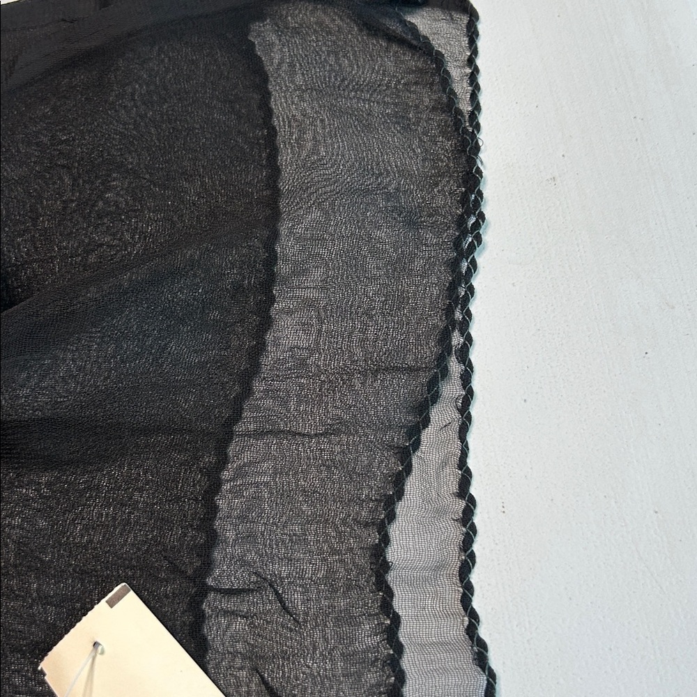 Vintage Black Lightweight Scarf-Style Womens Accessory - Picture 5 of 6